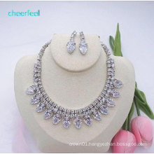 new designs bling bling zircon stones bridal  wedding necklace sets NE-202